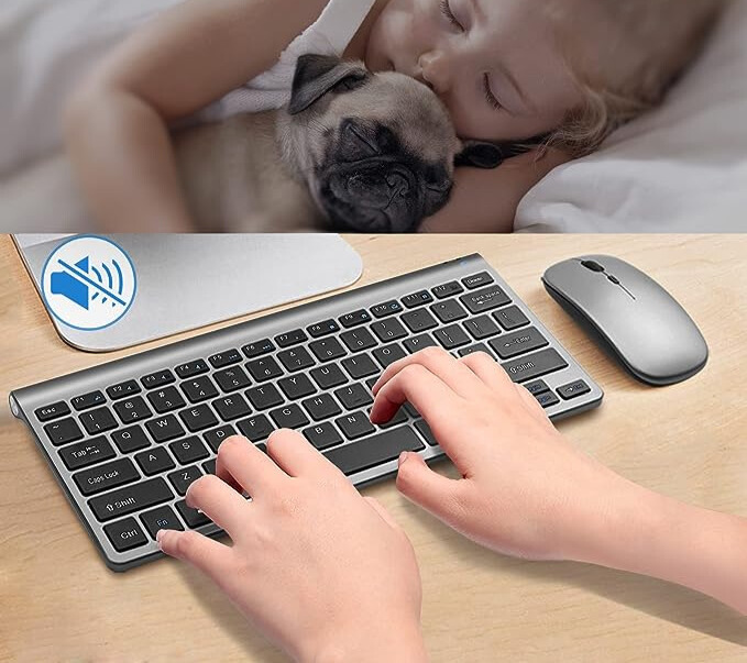 Combo Teclado e Mouse USB Wireless Compacto